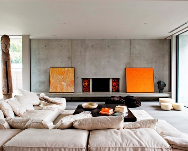 contemporary living room wall art low sofa
