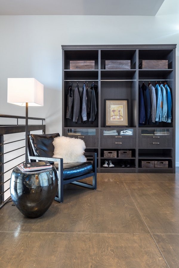 contemporary closet affordable flooring