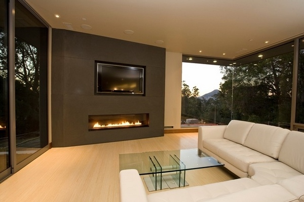 Chic linear fireplace ideas modern fireplaces with great