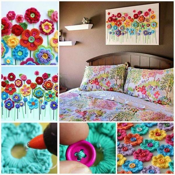 cool crafts with buttons crochet crafts bedroom decor