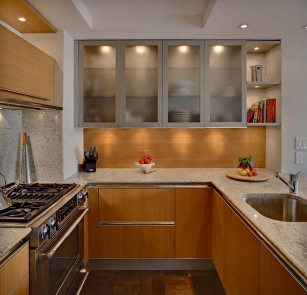 Glass kitchen cabinet doors - modern cabinets design ideas