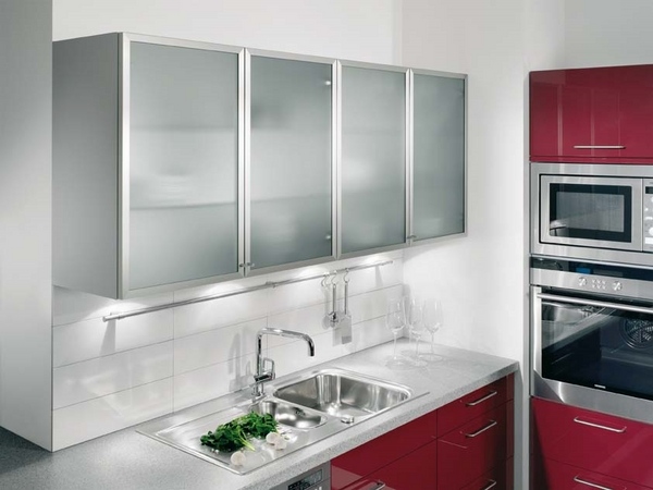Glass kitchen cabinet doors – modern cabinets design ideas
