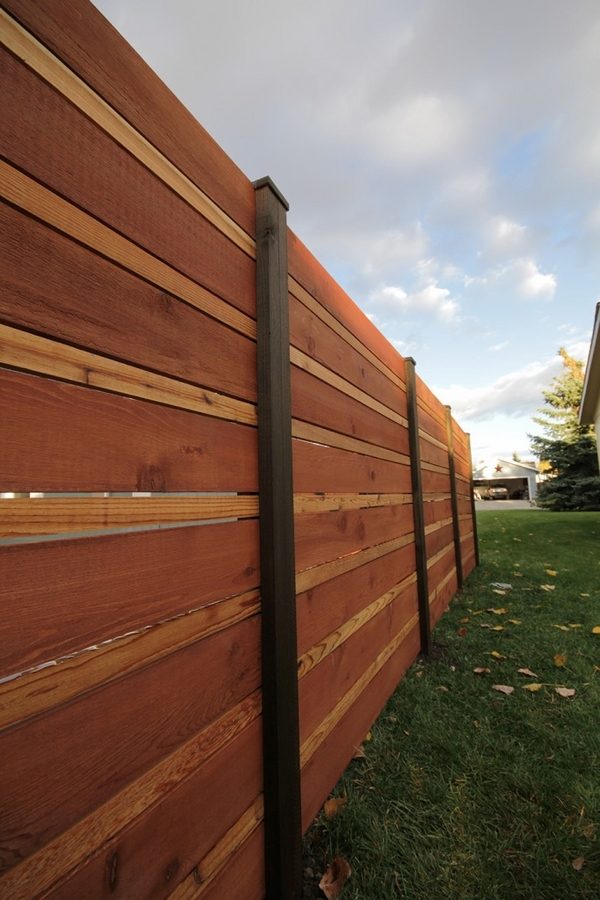 wooden fence panels horizontal