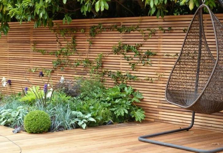 Horizontal fence panels – modern garden fence design ideas