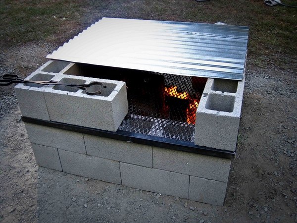 Cinder Block Fire Pit Diy, How To Build An Outdoor Gas Fireplace With Cinder Blocks