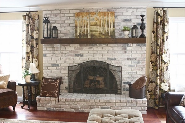 how-to-whitewash-brick-fireplace home decorating ideas 