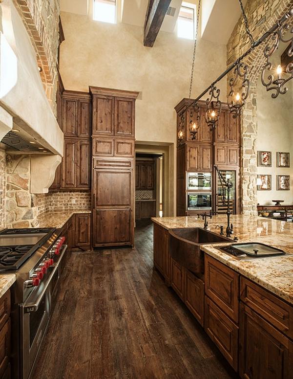 interior stone ideas kitchen design mediterranean style decor 