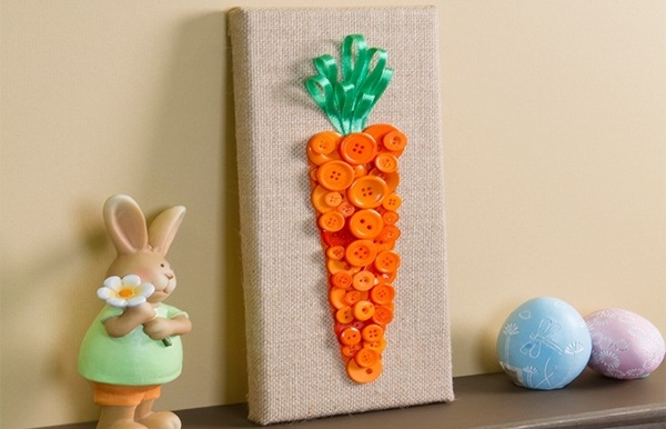 kids crafts wall decoration carrot canvas easter crafts ideas