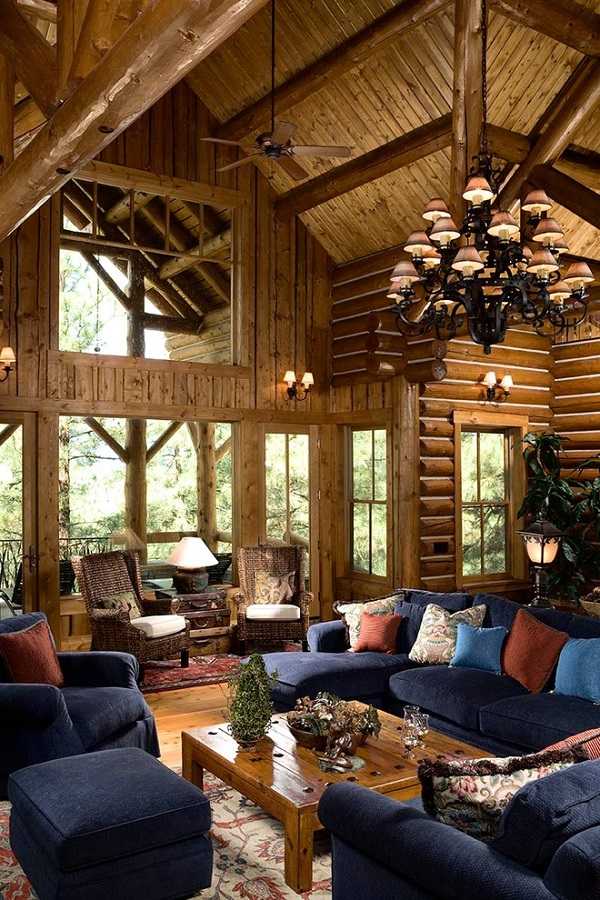log-cabin-decor-ideas-rustic-decor-ideas sofa set 