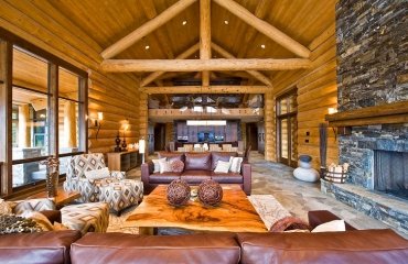 log-cabin-furniture-ideas-living-room-furniture-leather-sofa-solid-wood-cooffee-table