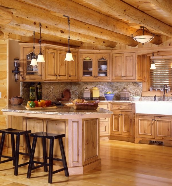 log-cabin-furniture-ideas-rustic cabin kitchens