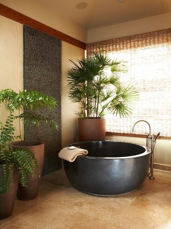 round bathroom soaking tub plants for bathrooms