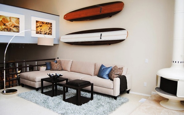 surfboard wall decoration living room
