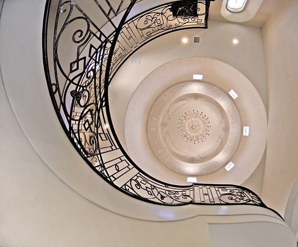 decoration medallions stairway ceiling 