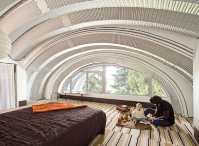 corrugated-metal-in-interior-design-loft-bedroom-ceiling-design-ideas-metal-ceiling