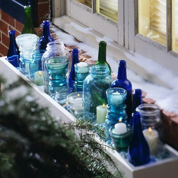 diy glass insulator christmas window decoration