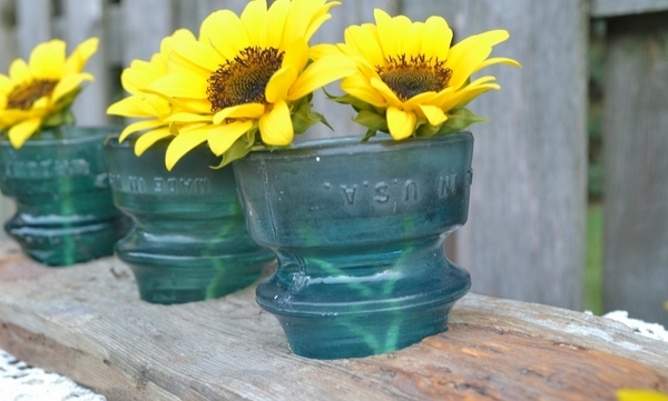 diy glass insulator table decorations mini vases 