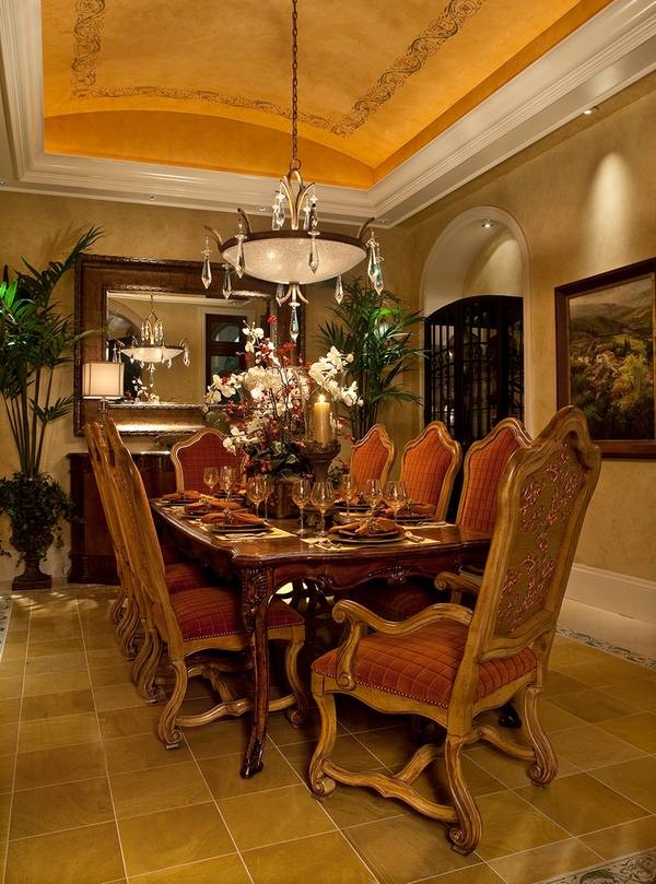 awesome stencils dining room design