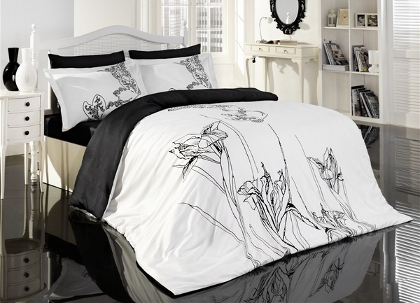 bamboo-sheets-sets-black-white-bedding-set-contemporary-bedroom 