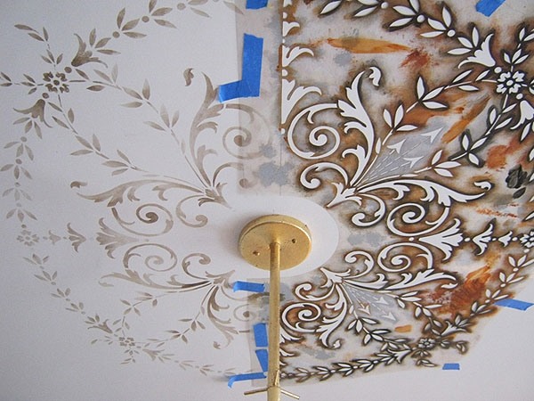 designs stencils for how to stencil ceilings 