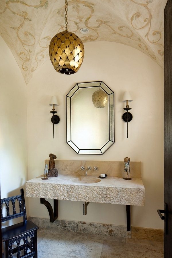  stencils powder room 