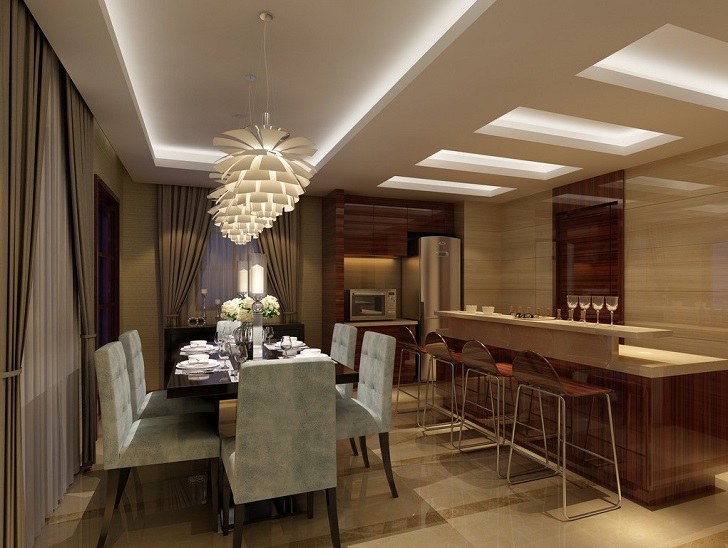 50 Stylish And Elegant Dining Room, Dining Room Overhead Lights Design