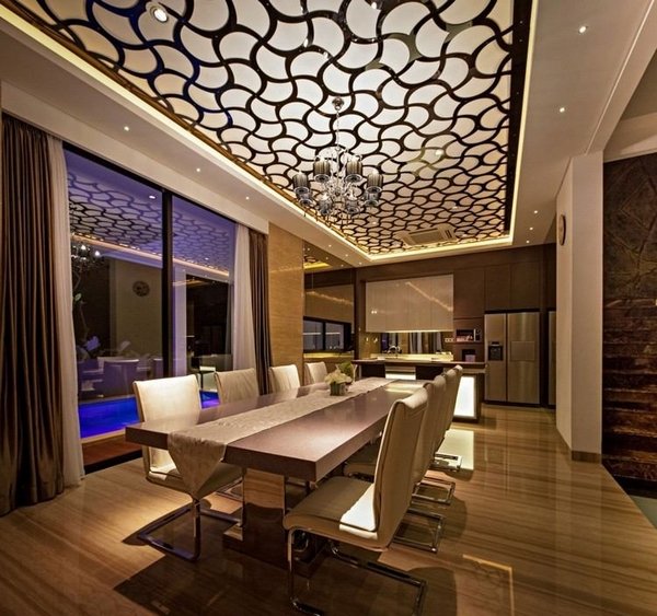 50 Stylish And Elegant Dining Room, Modern Dining Room Ceiling Design