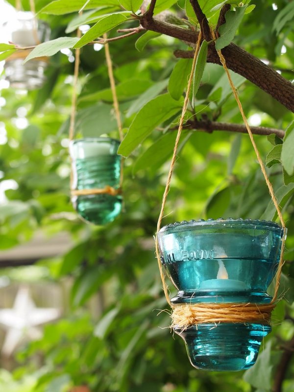 DIY garden lights upcycling ideas