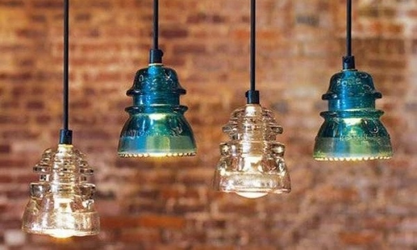 industrial lighting fixtures ideas diy glass insulators lamps