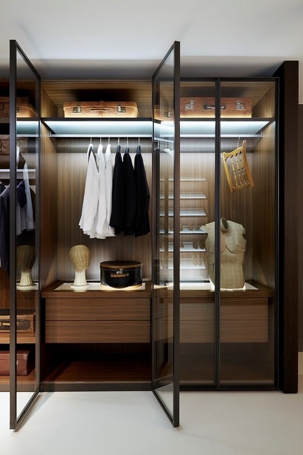 minimalist-closet-design-ideas-glass-doors-integrated-lighting