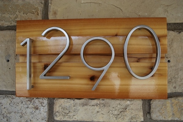 modern-house-numbers-modern-address plaques wood steel