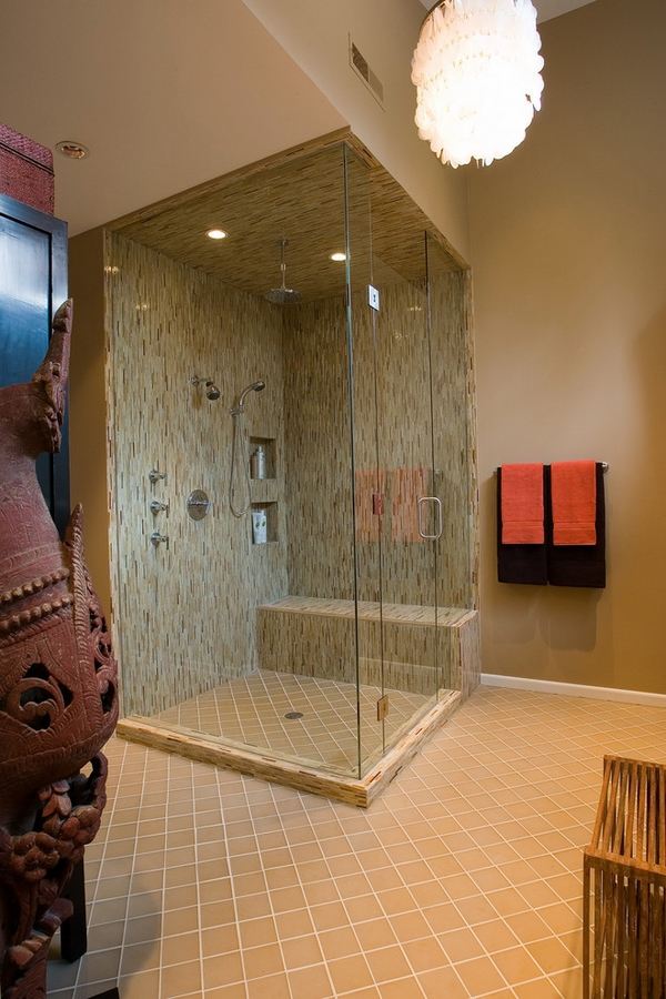 corner shower enclosure elegant bathroom
