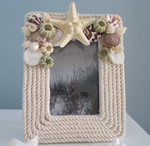 rope-crafts-ideas-diy-nautical-decorating-ideas-rope-picture-frame-sea-shells