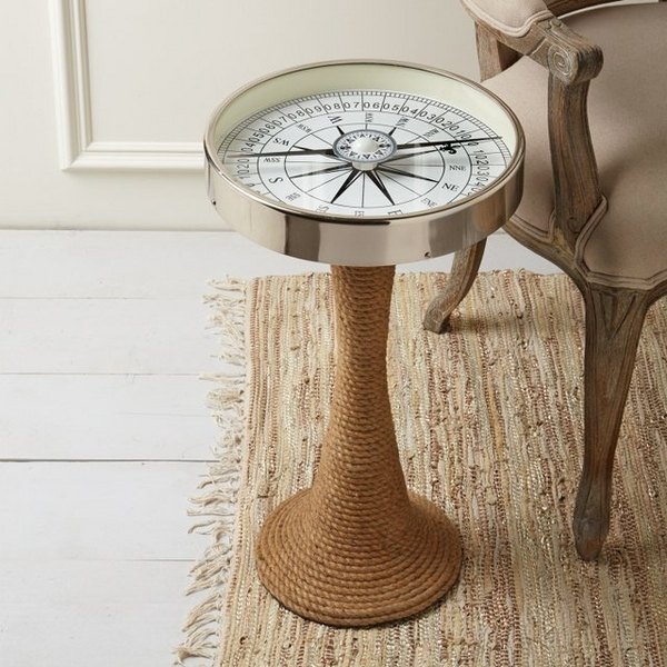 craft ideas decorative nautical rope diy cool side table 