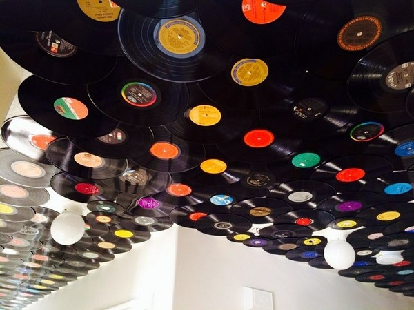 unusual-original-ceiling-design-ideas-vinyl-records