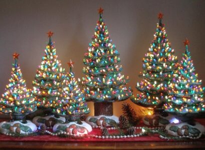 ceramic-christmas-tree-with-lights-christmas-decoration-ideas-table-mantel-decor
