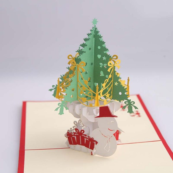 christmas tree 5pcs creative 3d pop up greeting cards