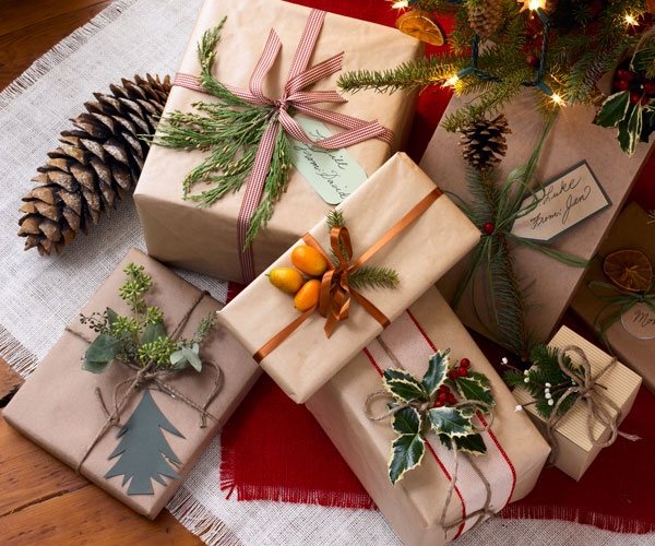 natural materials wrapping paper