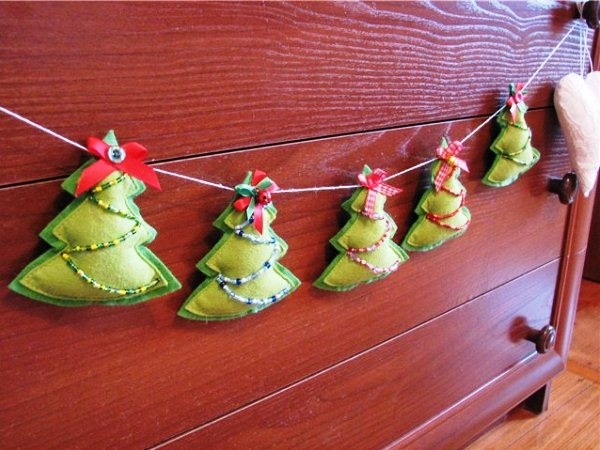 felt christmas tree garlands 