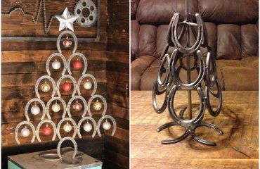 horseshoe-christmas-tree-ideas-tabletop-christmas-tree-ideas-metal-art-crafts