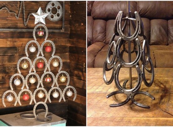 horseshoe-christmas-tree-ideas-tabletop-christmas-tree-ideas-metal-art-crafts