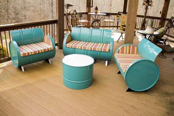  diy oil drum patio furniture ideas benches