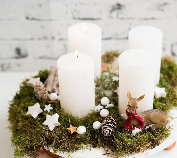  advent candles advent wreath ideas moss