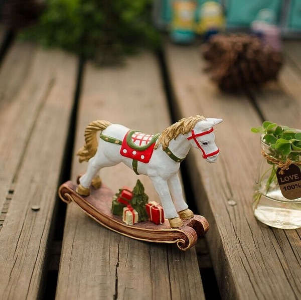  wooden horse decoration christmas gift 