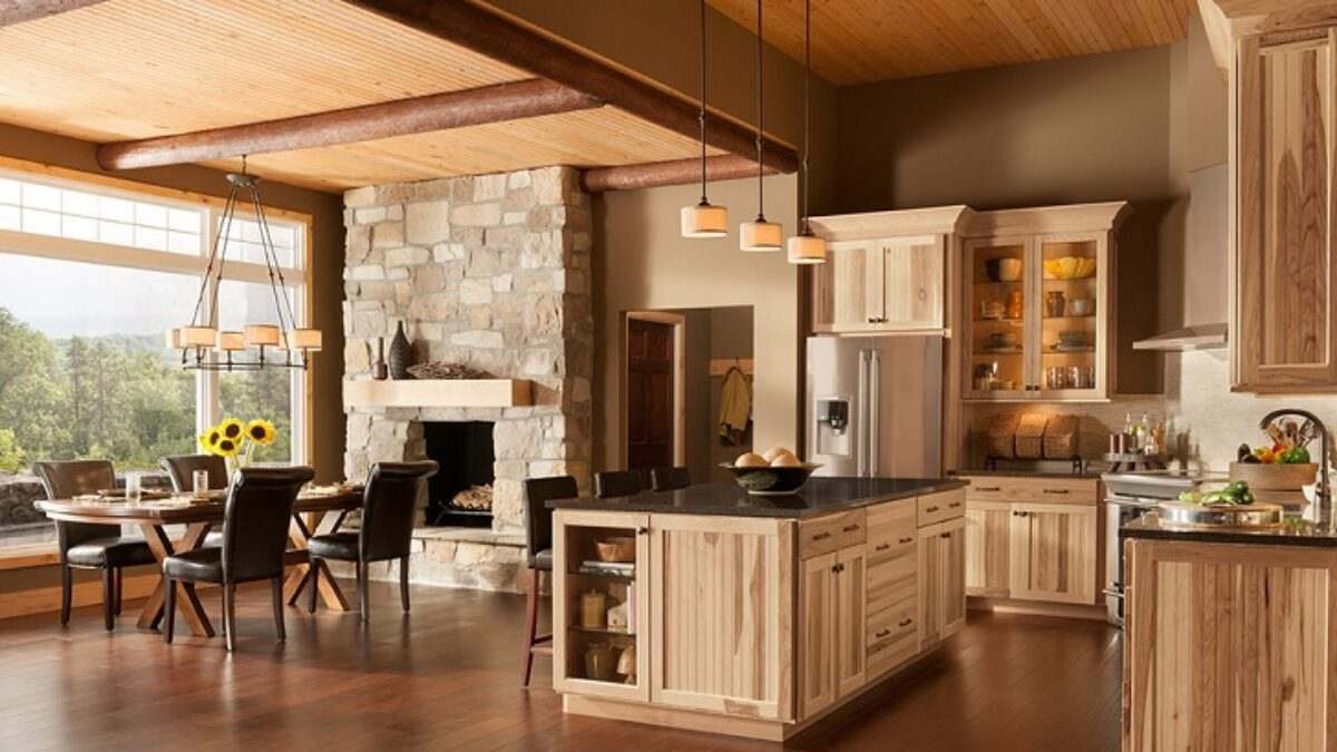 Rustic Hickory Kitchen Cabinets Solid, Solid Wood Kitchen Cabinet Plans