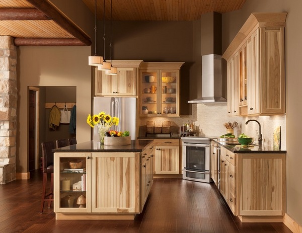 rustic hickory kitchen cabinets rustic kitchen design ideas 