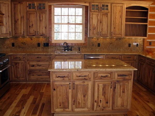  hickory wood cabinets rustic kitchen solid wood cabinets 
