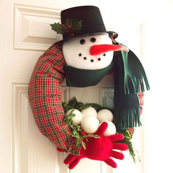 easy diy christmas wreaths door
