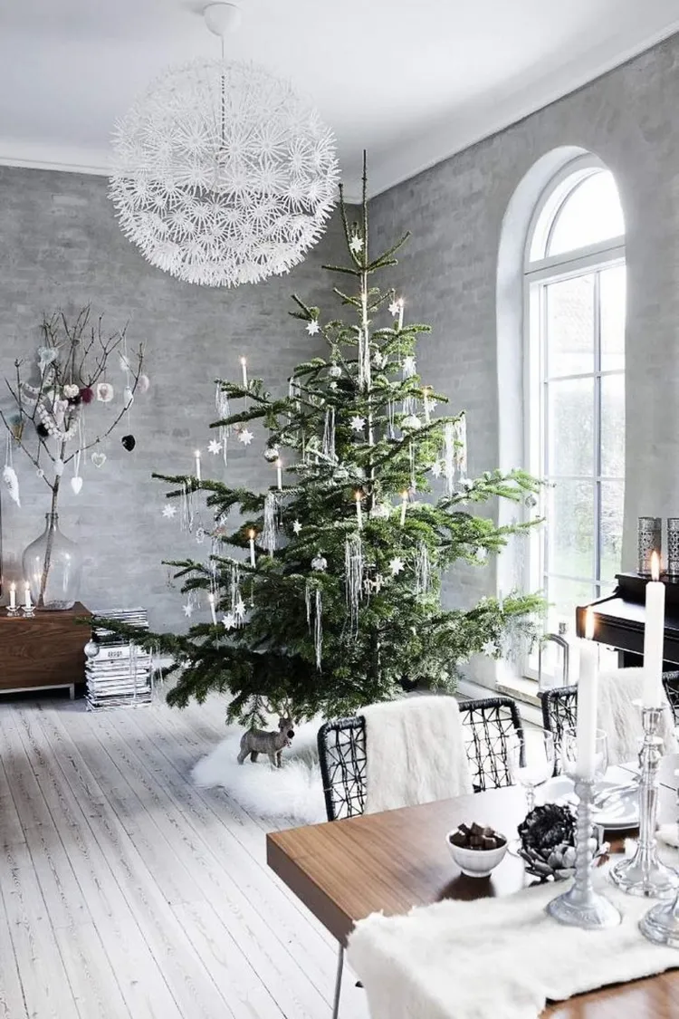 christmas decor ideas scandinavian style neutral color