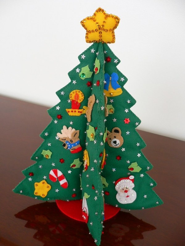 cute christmas tree ideas felt for kids 